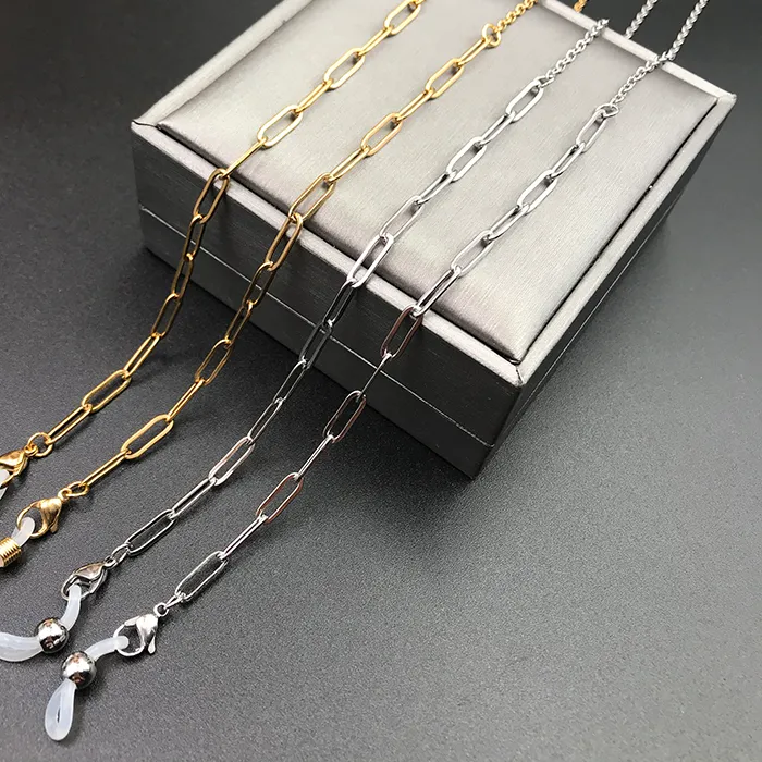 Authentic Gold Silver Color Eyeglasses Chain Outside Casual Sunglasses Necklace Jewelry Mask Hanging Rope