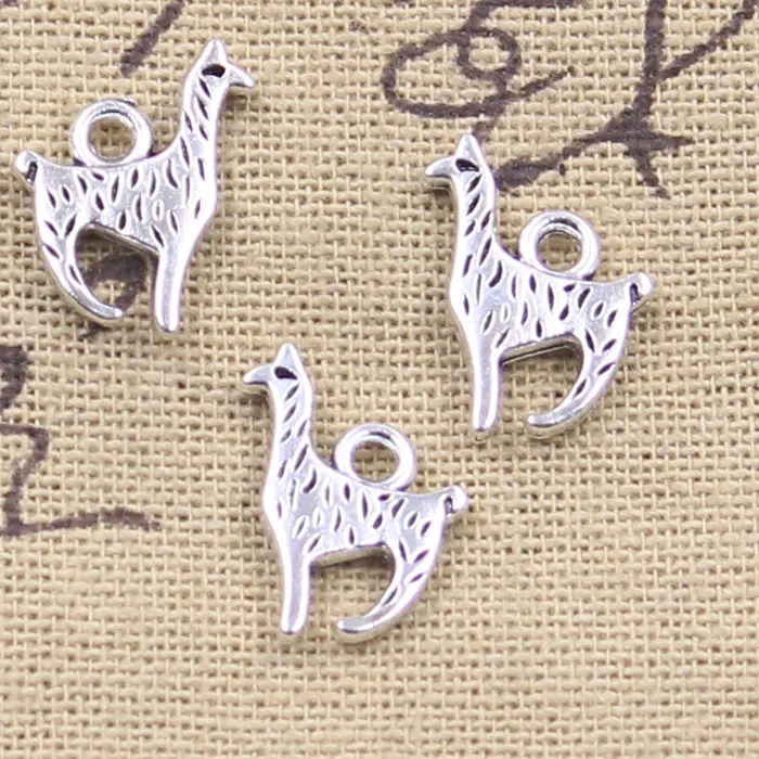 Authentic 30pcs Charms Alpaca Grass Mud Horse 16x12mm Tibetan Silver Color Pendants DIY Crafts Making Findings Handmade Antique Jewelry