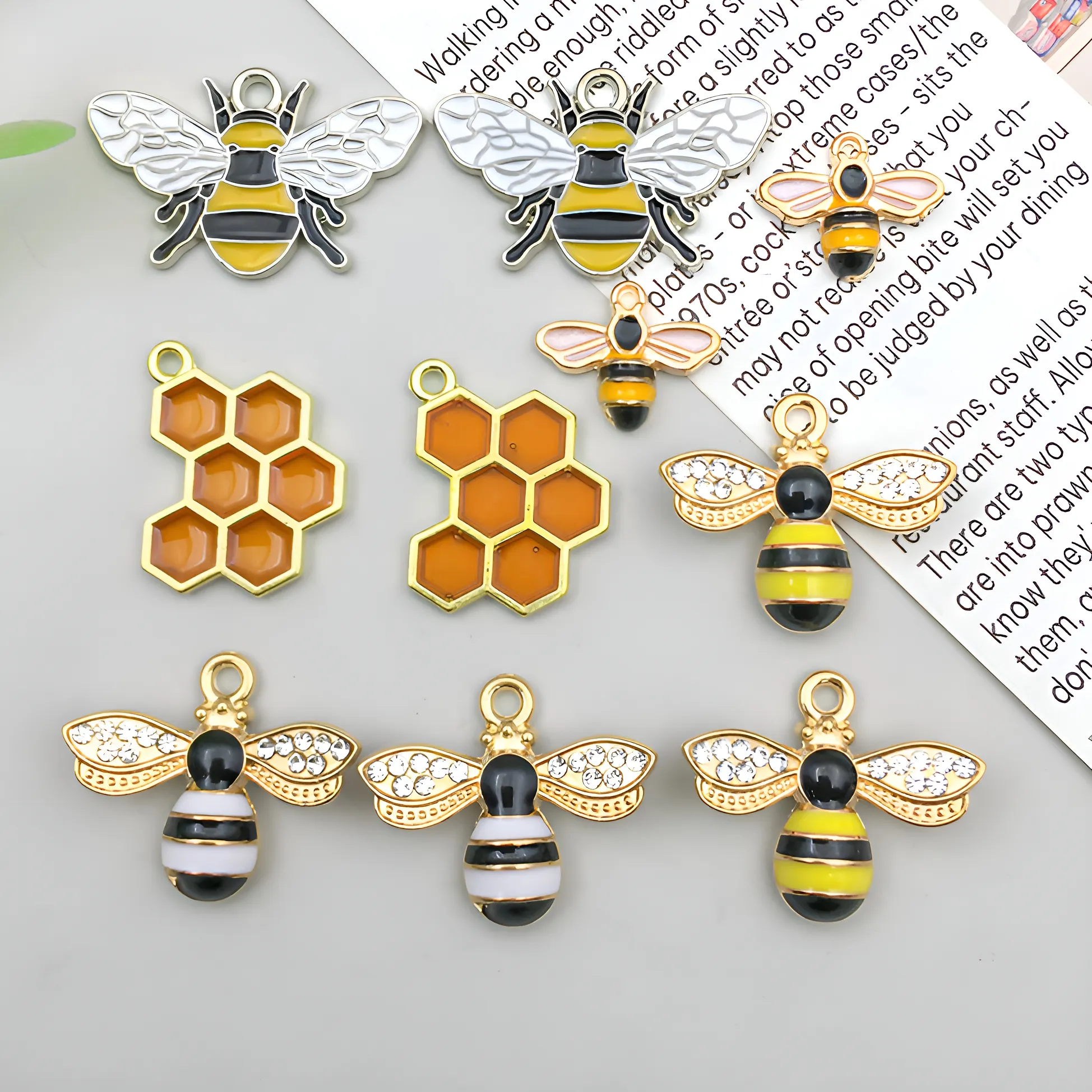 Authentic Enchanted Bumble Bee Charms – Vintage Golden Guardians