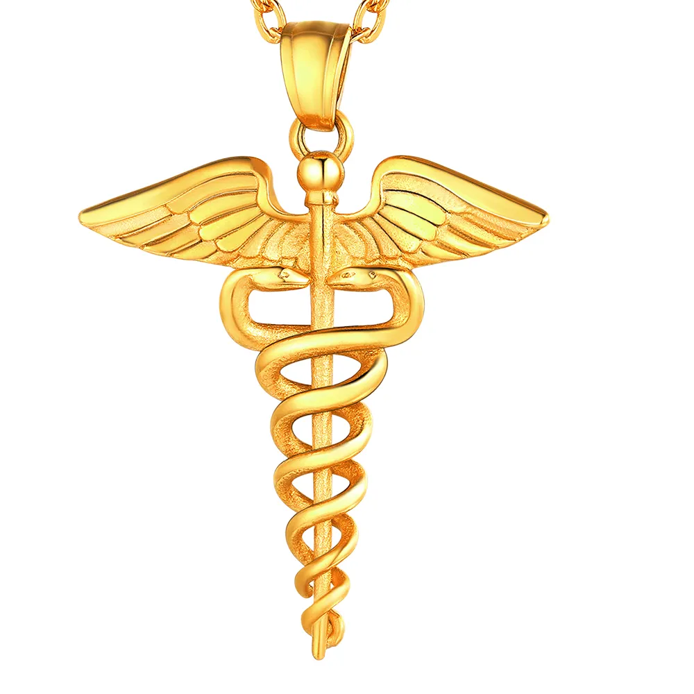Authentic The Caduceus Alchemical Healer Pendant