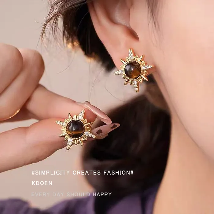 Authentic Golden Solar Radiance: Tiger Eye Sunflower Talismans