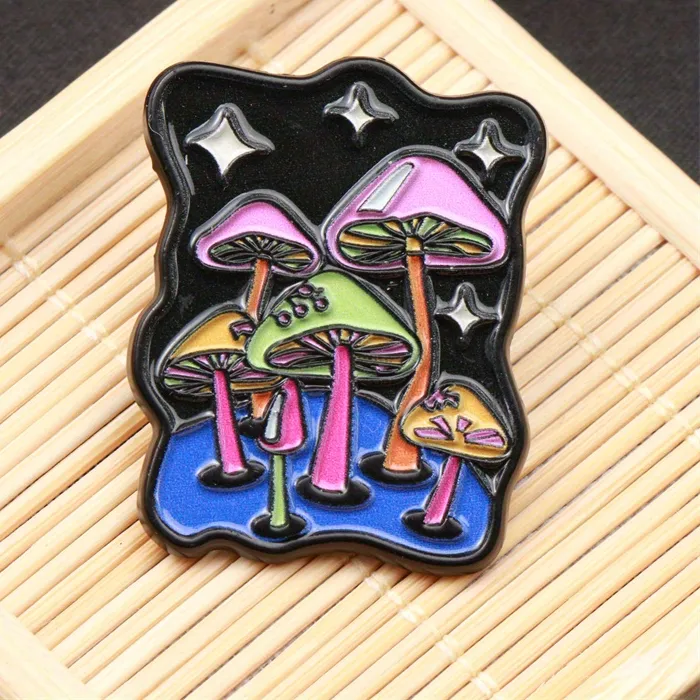 Authentic Elegant Mushroom Brooch, Novelty Badge For Enhanced And Style