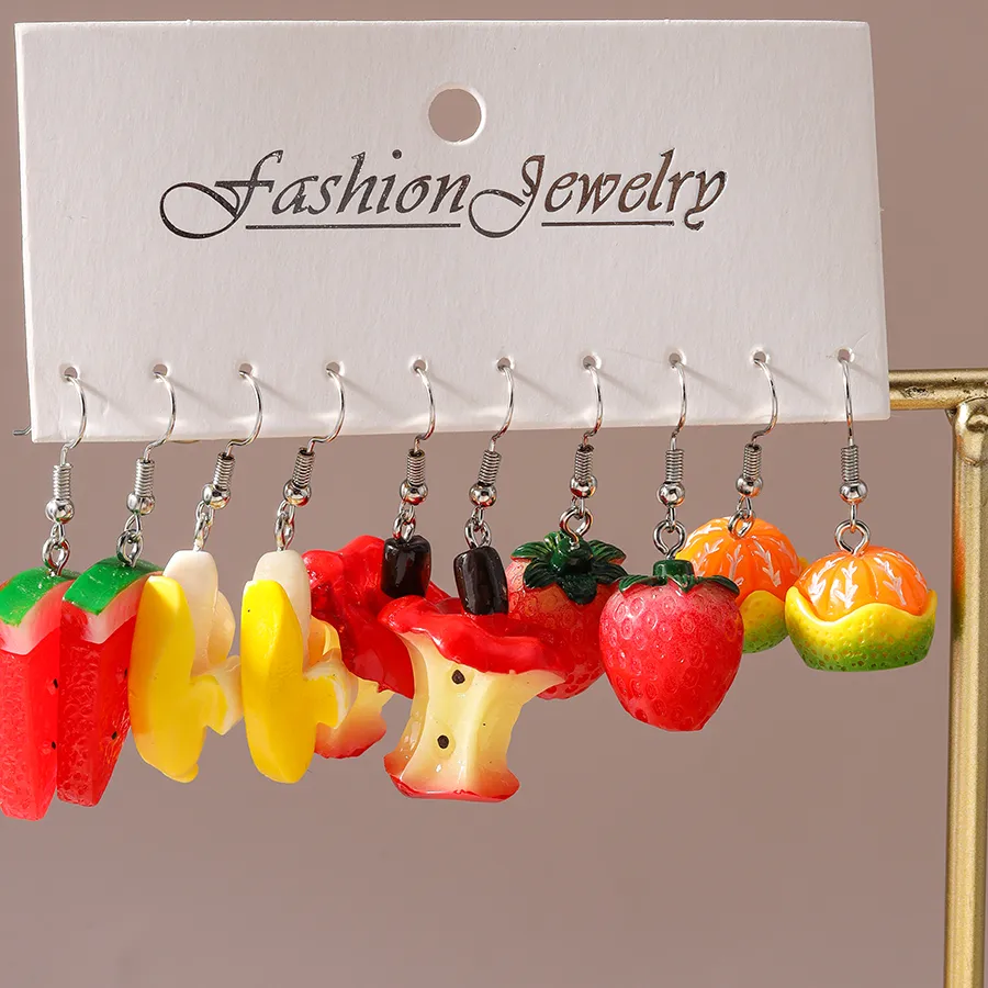 Authentic Harvesting Abundance: Strawberry, Banana, Orange, and Apple Resin Fruit Amulets for Prosperity and Joy