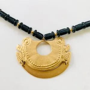 Authentic Leap into Abundance: Golden Frog Amulet Necklace