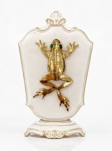 Authentic Kenneth Jay Lane Gold Plated Enchantment Frog Brooch