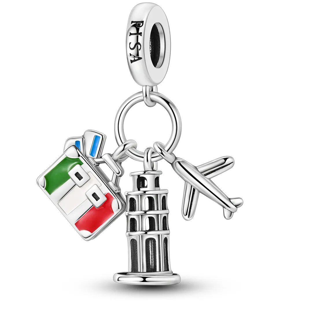Authentic Celestial Pisa: 925 Silver Charm of Balanced Horizons