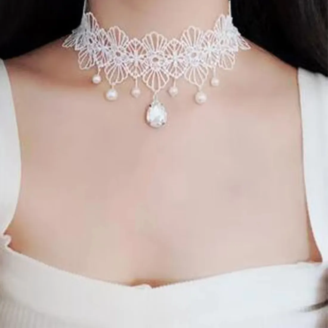 Authentic The Ethereal Lace Veil Choker: A Symphony of Bridal Alchemy