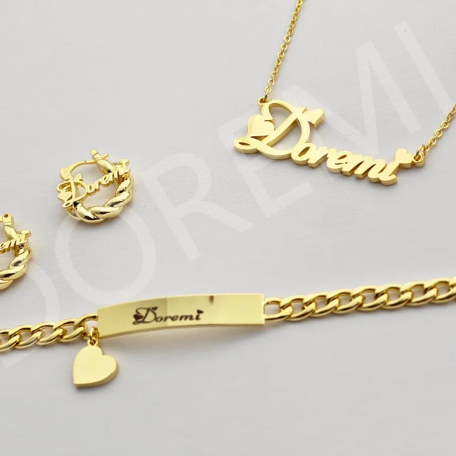 Authentic The Celestial Bond: Personalized Heart-Crowned Talisman Set