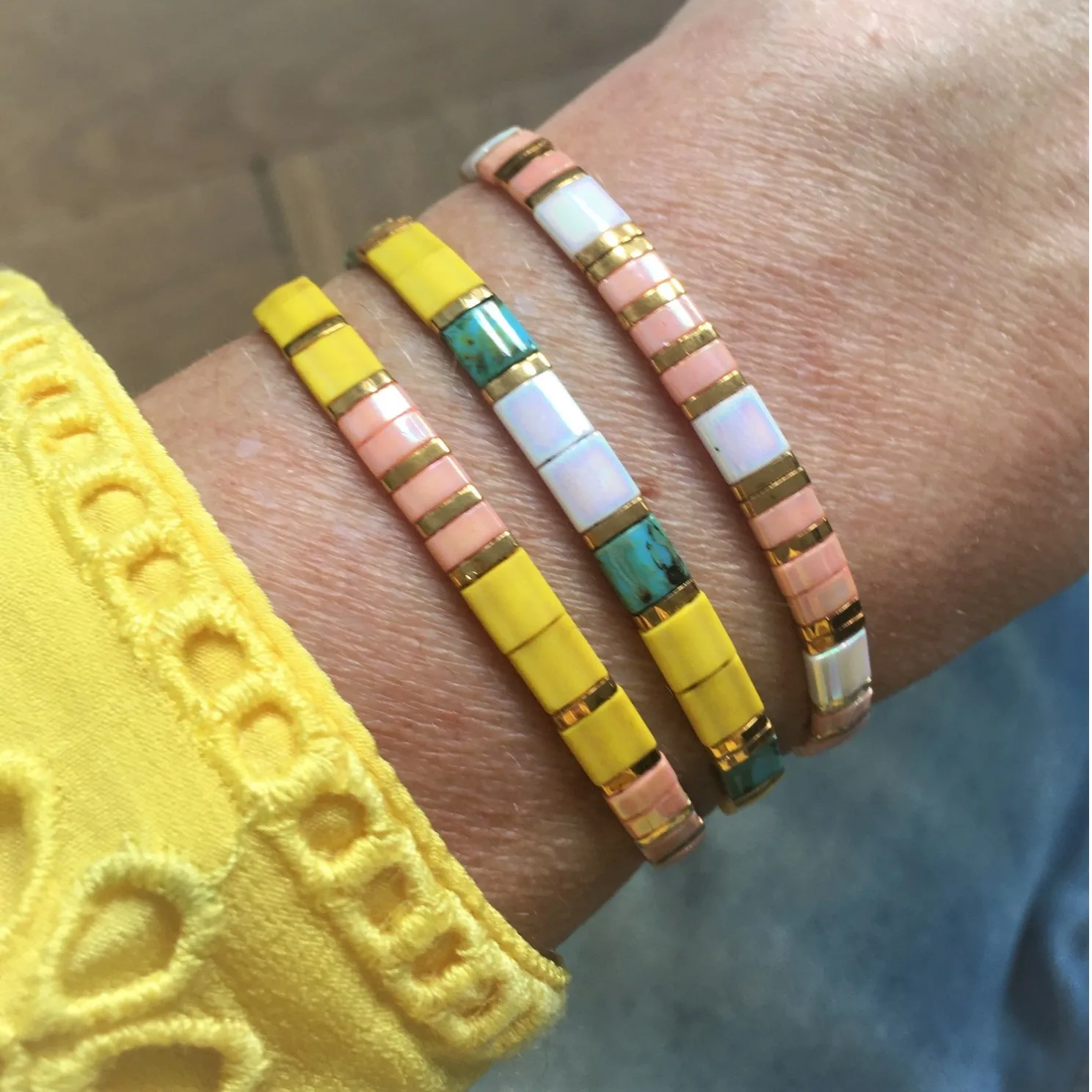 Authentic The Celestial Triad: Tila Beaded Harmony Stack