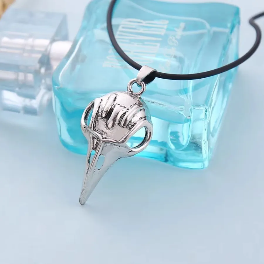 Authentic Bird Skull Pendant Lestrange Necklace Role Play Movie Jewelry Gothic Punk Jewelry Boys