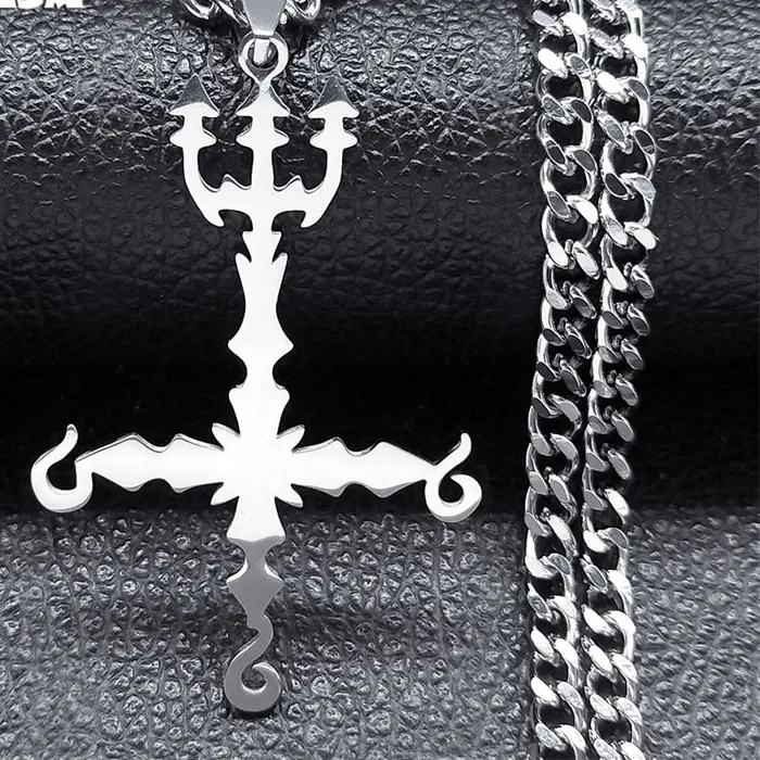 Authentic The Obsidian Sigil of the Abyss Inverted Trident Pendant
