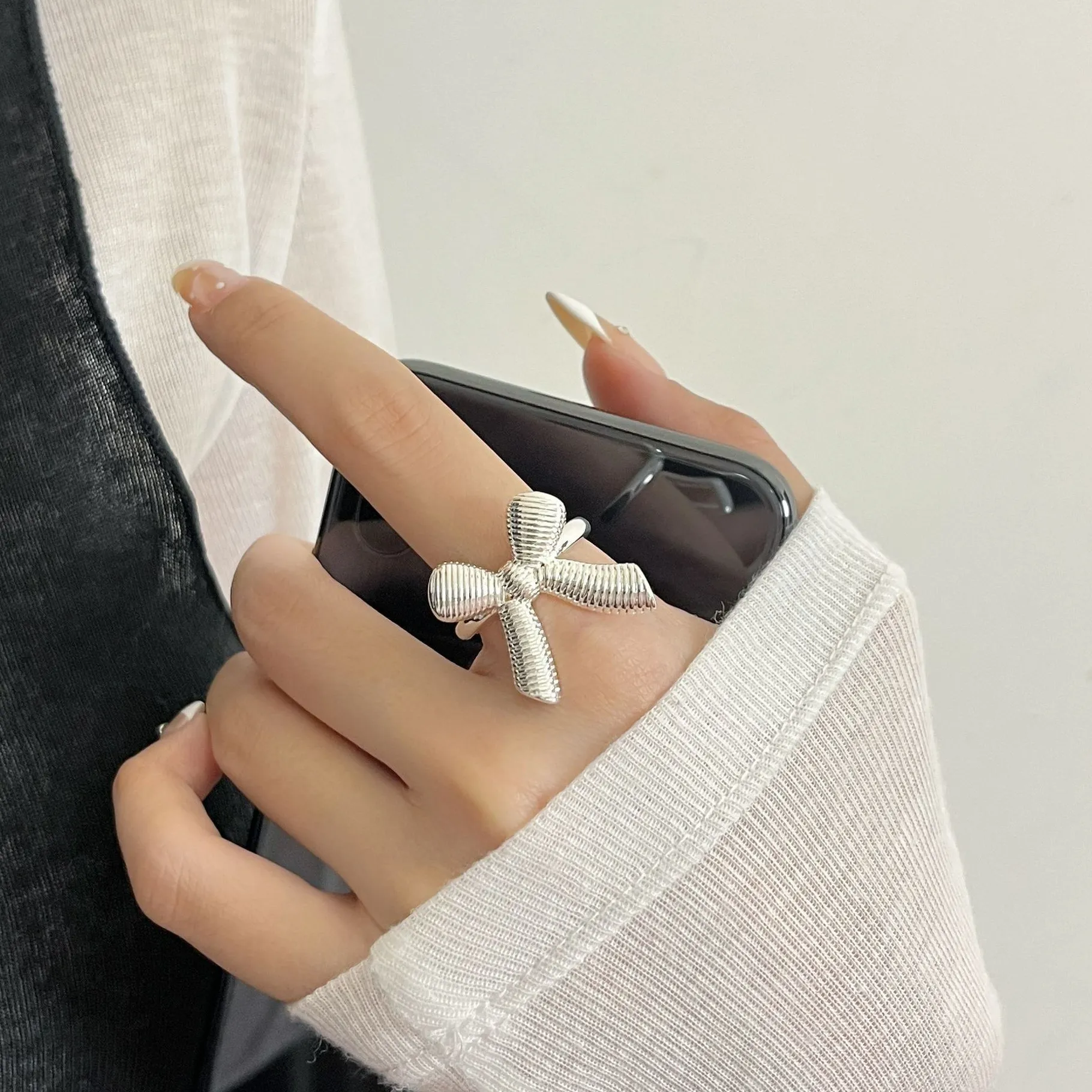 Authentic Elegant Silver Bow of Protection