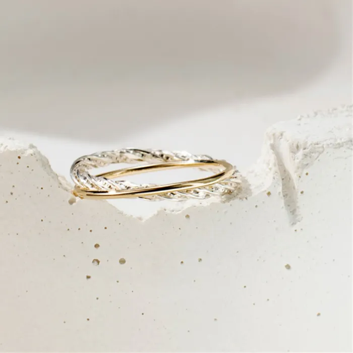 Authentic 925 Silver Sparkle Stacking Ring Handmade Minimalism Ring Dainty Women Jewelry Tarnish Resistant Jewelry Boho Ring For Women