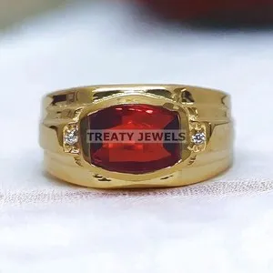 Authentic The Sovereign Garnet Solstice Band in Gilded Sterling Silver