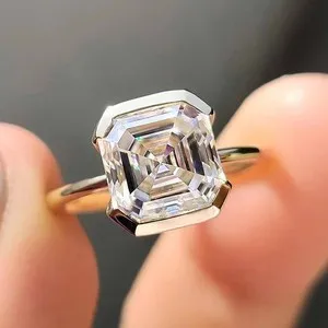 Authentic The Golden Anchor Asscher Solitaire of Clear Vision