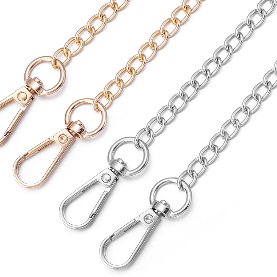 Authentic 20-120cm Golden Silvery Chain Metal Chain Handle Replacement Chain For Jewelry Making Findings Bag Chain Strap Accessories