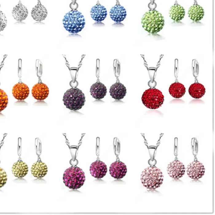 Authentic Celestial Sphere Crystal Talisman and Lever Back Earring Ensemble in 925 Sterling Silver