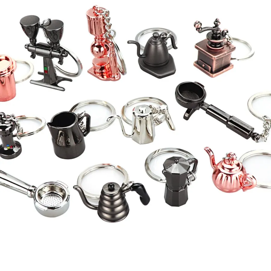Authentic Enchanted Moka Pitcher Charm – 3D Metal Coffee Keychain