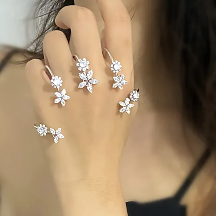 Authentic Blooming Light The Crystal Blossom Palm Cuff Of Radiant Grace