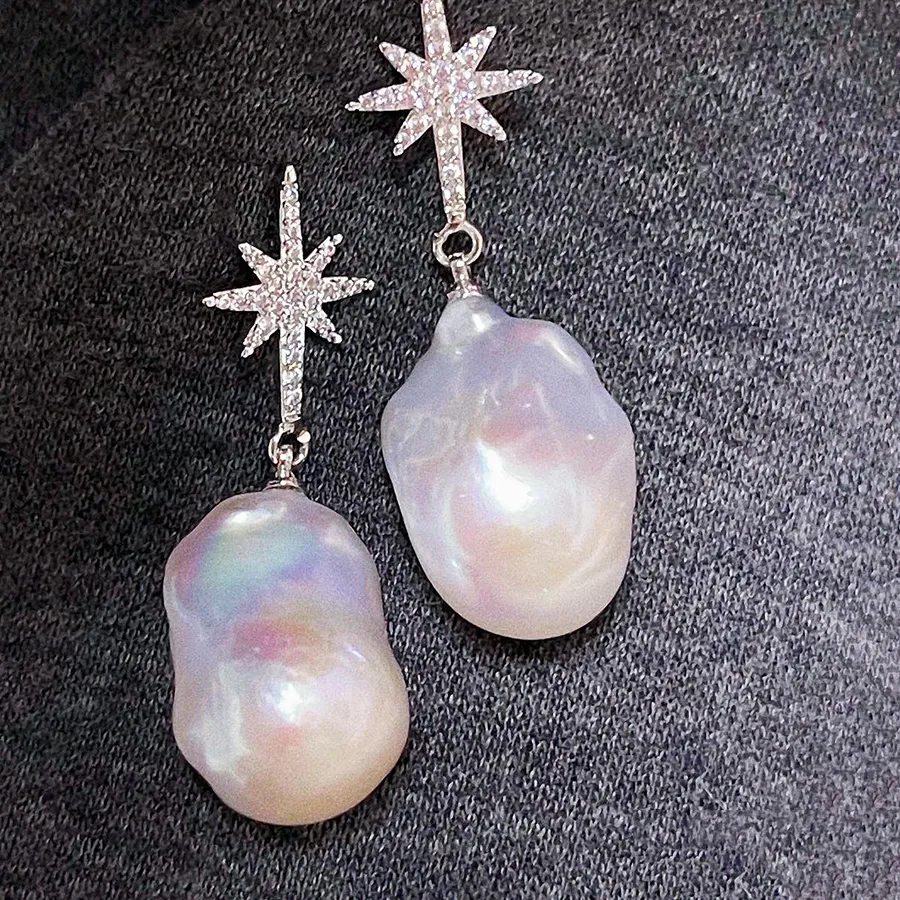Authentic Celestial Radiance: The Eight-Pointed Star & Baroque Pearl Talismans