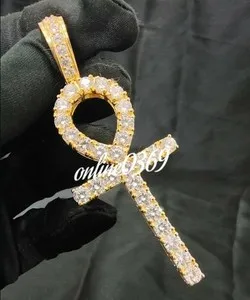Authentic Protective Ankh Cross of Enduring Spirit: 2ct Moissanite Men's Pendant