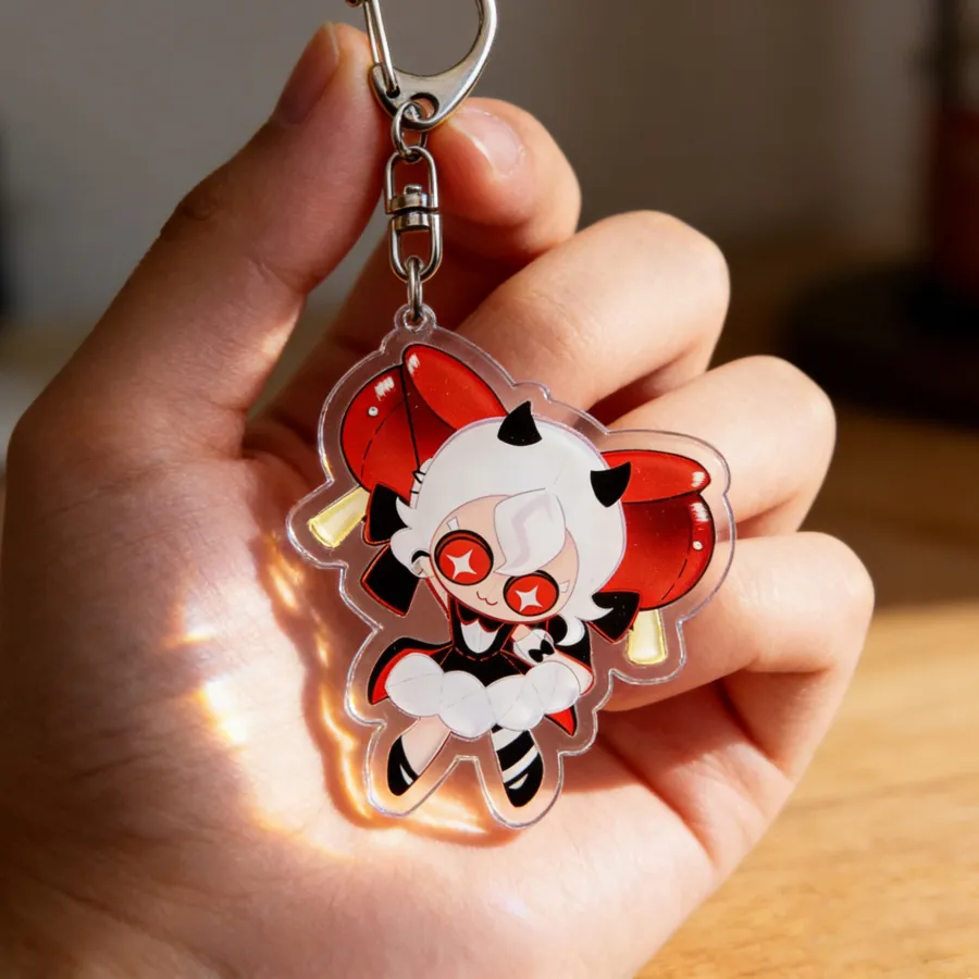 Authentic Enchanted Apple & Sapphire Cookie Keychains: Sweet Love's Guardian