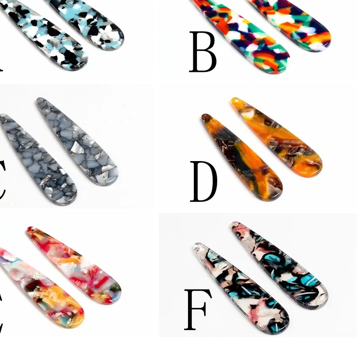 Authentic Tortoise Shell Earring Charms,Acetate Acrylic Long skinny Shaped Pendant,Earrings Part,Big Earring Findings,56x13mm,ACE246