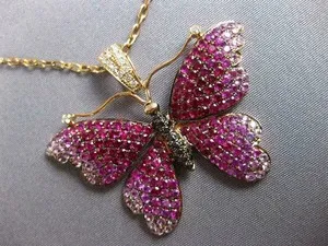Authentic Ethereal Winged Radiance: The Pink Ruby Butterfly Amulet
