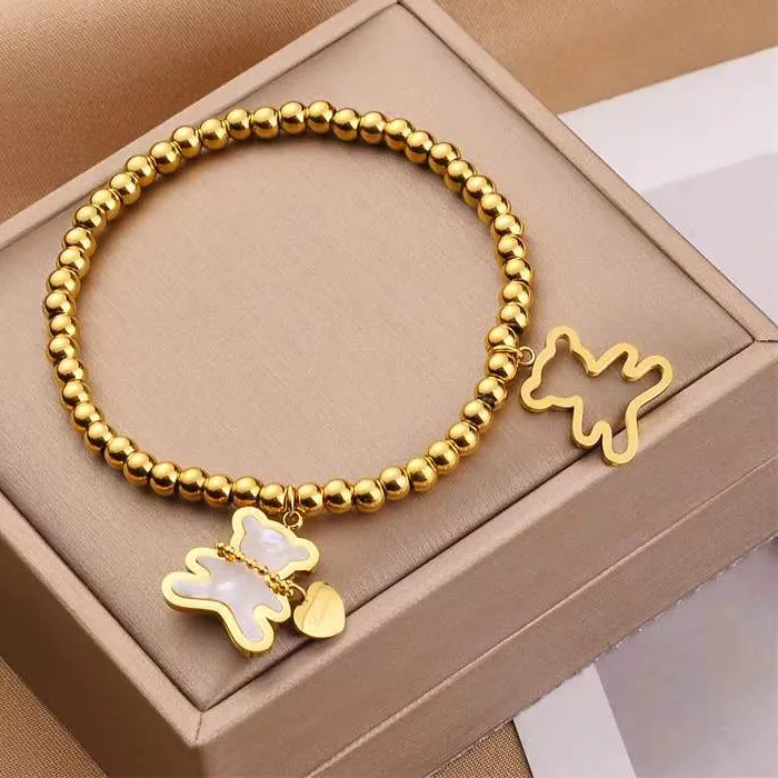 Authentic XIYANIKE Cute Style Women Bracelet Bear Shape Beads Bracelets for Women Holiday Party Girls Jewelry