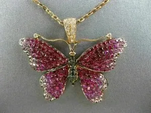 Authentic Rose‑Gold Butterfly: Pink Sapphire Dream Pendant
