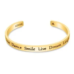 Authentic Gold‑Plated Love Cuff: Dance of Joy & Protection