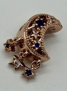 Authentic Authentic PANDORA Rose Gold Plated Dream Big Star & Crescent Moon Charm Bead ALE