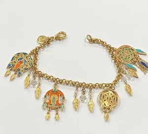 Authentic The Weaver’s Gilded Veil: A Sacred Dream Catcher Bracelet