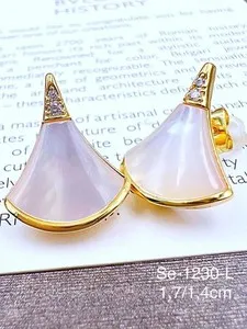 Authentic Luminous Tide Mother of Pearl Sacred Studs