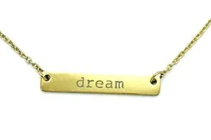 Authentic Dreamcatcher of the Subconscious: 18K Gold Plated Tag Necklace