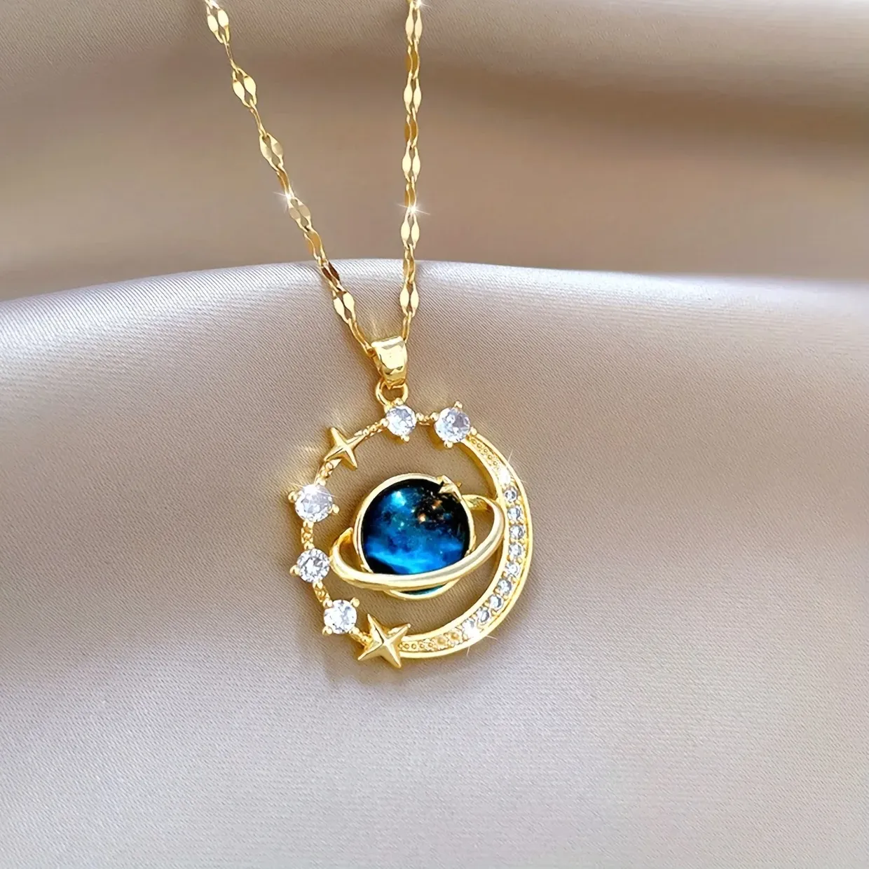 Authentic Celestial Orbit Lunar Radiance Pendant