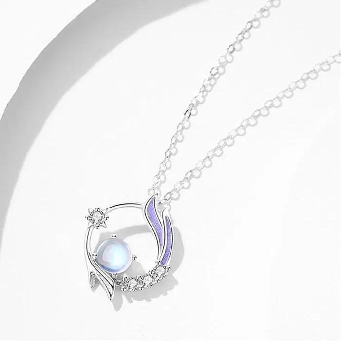 Authentic Hot Sale Authentic 925 Sterling Silver Sterling Jewelry Chang'an Dream Necklace Dream Love Shiny Crystal Necklace Women Present