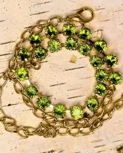 Authentic The Verdant Aurora Peridot Gold-Plated Celestial Necklace
