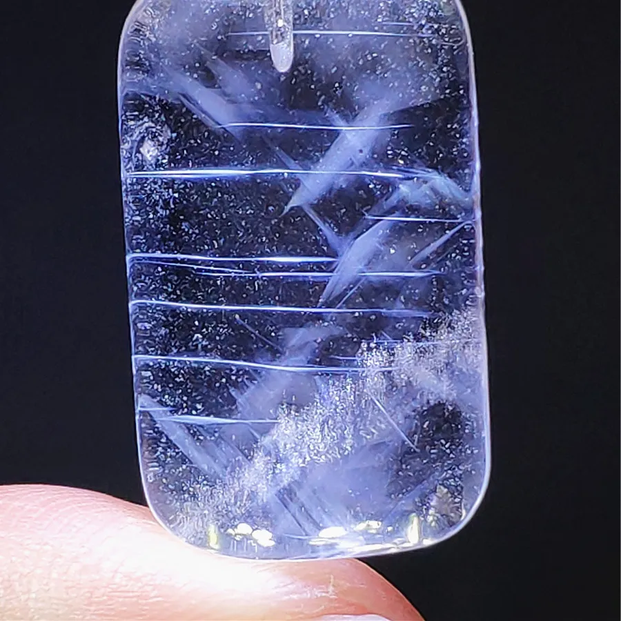 Authentic Guardian of the Azure Skies: Rutilated Quartz Angel of Protection