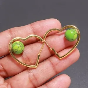 Authentic Whispering Verdant Heart Hoops of Sacred Silver