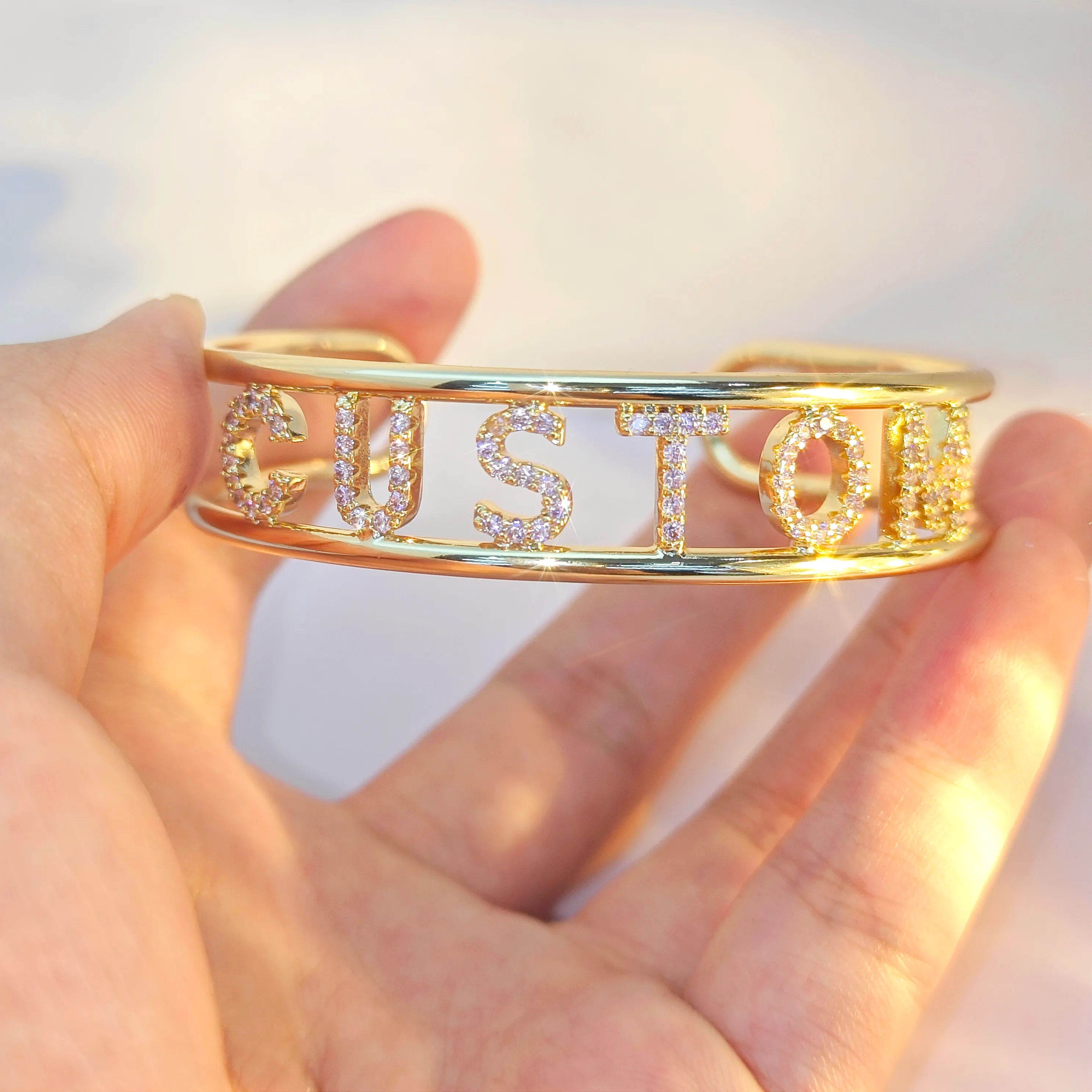 Authentic Celestial Initial Cuff: A Personalised Golden Spiral of Light