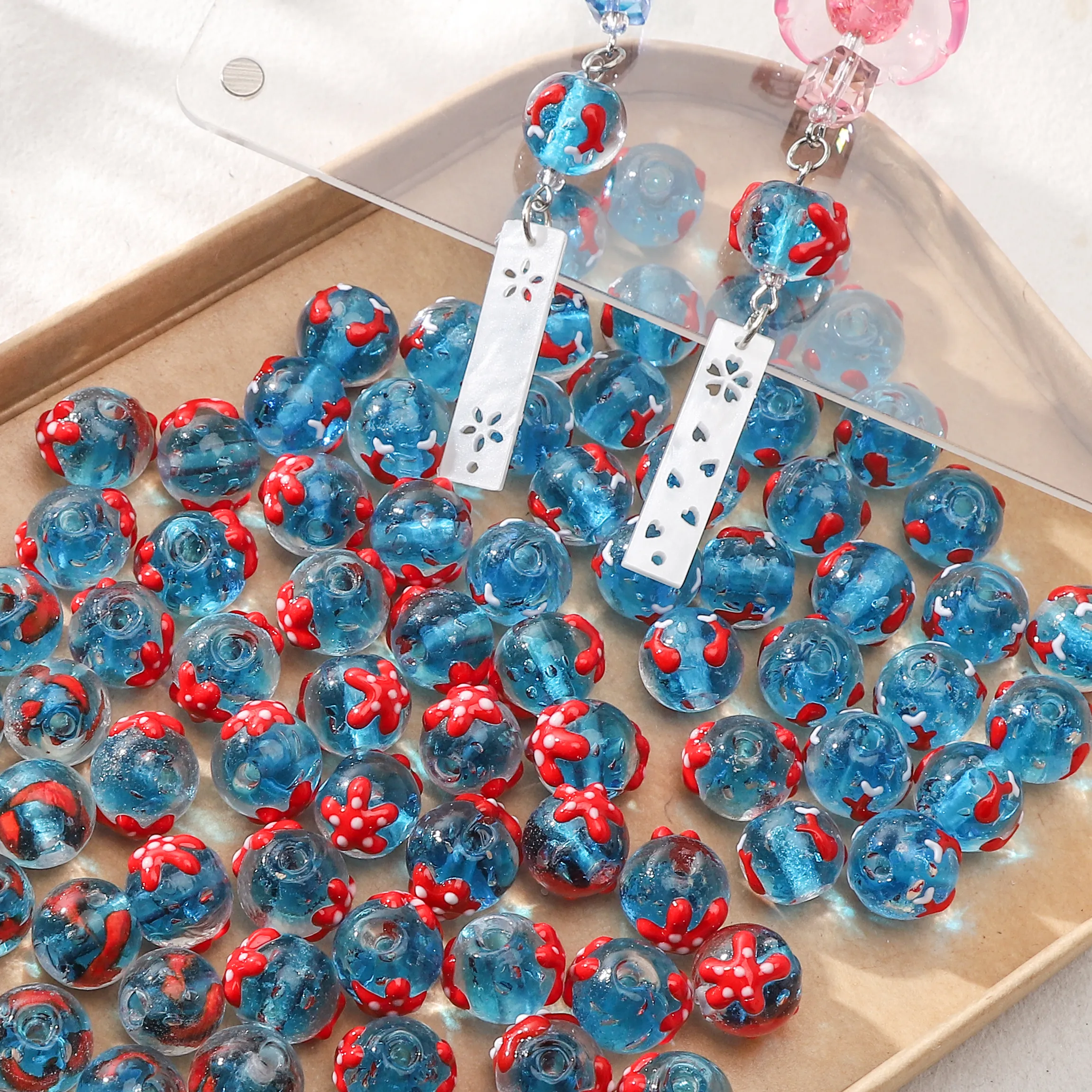 Authentic Oceanic Echoes: Azure Glass Lampwork Vessel Talisman