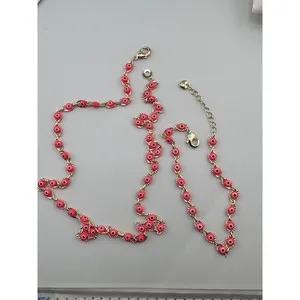 Authentic Radiant Rose Ward: Bright Pink Evil Eye Golden Talisman Set