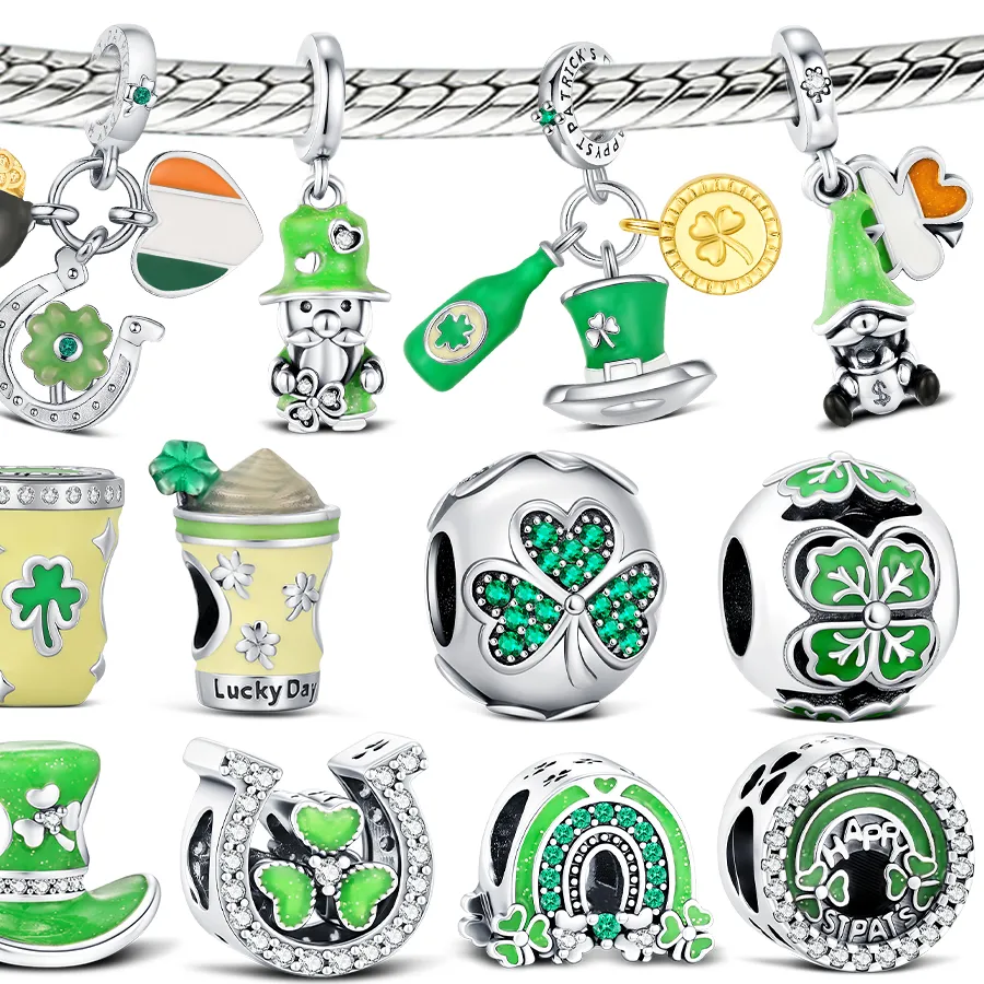 Authentic The Emerald Blessing: 925 Sterling Silver St. Patrick's Day Lucky Pendant