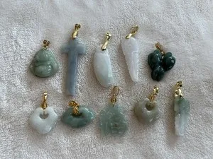 Authentic Decadal Verdant Talismans: Ten Jade and Gilded Amulets