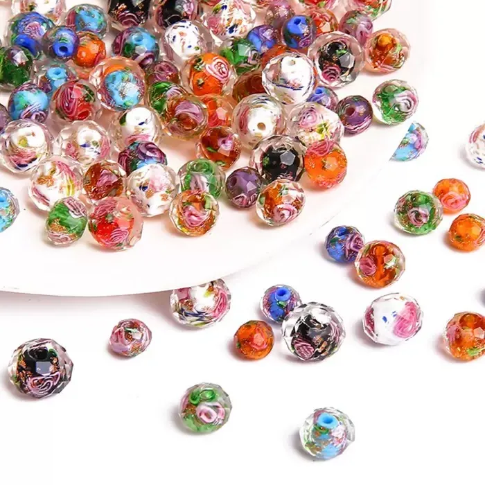Authentic Rainbow Guardians: 5 Enchanted Lampwork Glass Beads of Vibrant Splendor