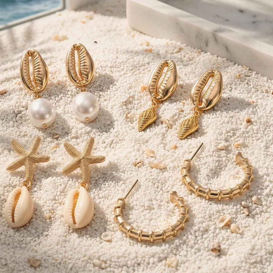 Authentic Coastal Whispers: A Four-Fold Talisman of Oceanic Abundance