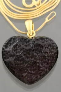 Authentic Enchanted Baltic Amber Heart Pendant – Gold‑kissed Silver Chain