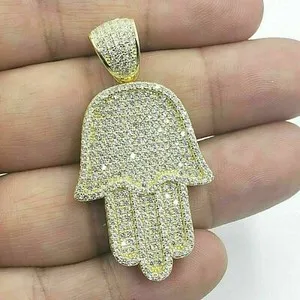 Authentic The Radiant Hand of Protection 14K Gold Plated Hamsa Pendant
