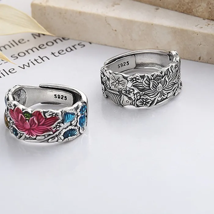 Authentic Lotus & Koi: The Silver Talisman of Ascendant Fortune